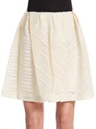 Thakoon Addition Textured-stripe Organza Skirt