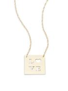 Saks Fifth Avenue 14k Yellow Gold Love Cutout Pendant Necklace