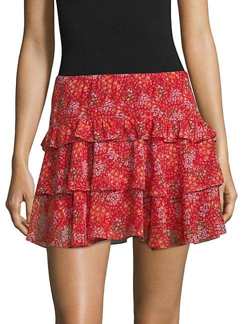 Rebecca Minkoff Phoebe Floral Ruffle Skirt