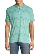 Heritage Report Collection Palm Tree-print Cotton Blend Polo