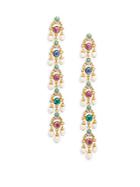 Ben Amun Crystal And Faux Pearl Drop Earrings