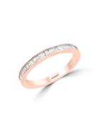Effy 14k Rose Gold & Baguette Diamond Ring