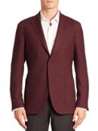 Saks Fifth Avenue Collection Plaid Wool Suit Jacket