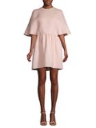 Valentino Cape-sleeve Stretch-silk Mini Dress