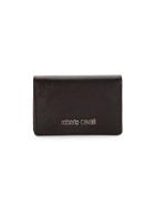 Roberto Cavalli Saffiano Leather Flap Wallet