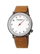 Bruno Magli Roma Fiero Stainless Steel & Leather-strap Watch