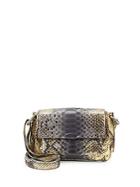 Nancy Gonzalez Python & Crocodile Strap Shoulder Bag