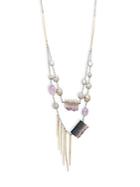 Alexis Bittar Layered Amethyst & Crystal Necklace