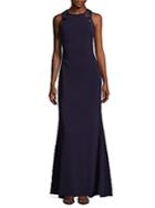 Carmen Marc Valvo Infusion Lace Embroidered Dress