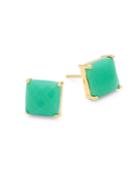 Alanna Bess Faceted Chrysoprase Stud Earrings