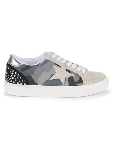 Steven New York Embellished Camo Sneakers