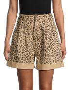 Free People Leopard-print Shorts