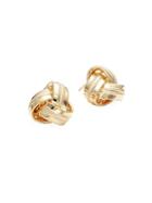 Saks Fifth Avenue Made In Italy 14k Gold Knotted Stud Earrings