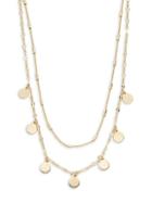 Panacea Goldplated Two-strand Disc Station Necklace