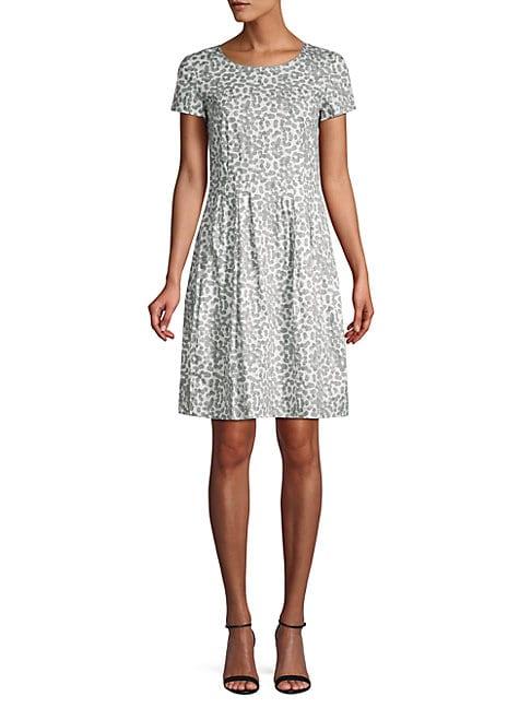 Calvin Klein Printed Short-sleeve A-line Dress