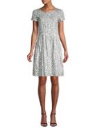 Calvin Klein Printed Short-sleeve A-line Dress