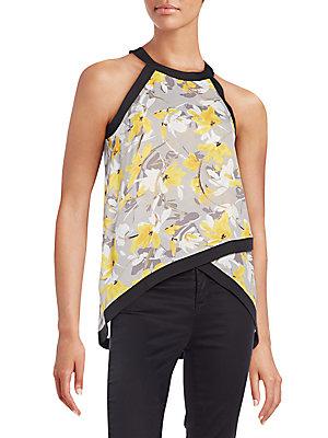 Collective Concepts Printed Tulip Top