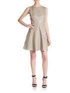 Saks Fifth Avenue Off 5th Faux Leather Fit-and-flare Dress