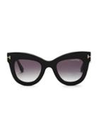 Tom Ford Eyewear Karina 47mm Square Sunglasses