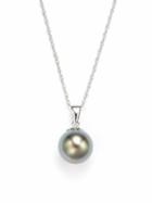 Saks Fifth Avenue 14k White Gold Tahitian Pearl Pendant Necklace
