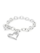 Lagos Signature Gifts Sterling Silver Open Heart Charm Bracelet