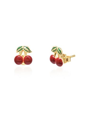 Gabi Rielle Private Garden Cherry Stud Earrings