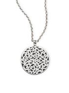 Lois Hill Sterling Silver Open Filigree Pendant Necklace