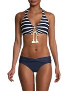 Robin Piccone Striped Halter Bikini Top