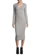 French Connection V-neck Bell-sleeve Bodycon Dress