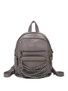Ash Domino Chain-trim Leather Backpack