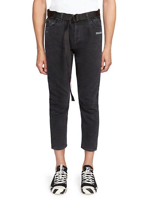 Off-white Five-pocket Cropped Jeans