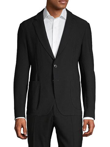 Armani Collezioni Standard-fit Textured Soft Jacket