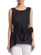 Saks Fifth Avenue Collection Tie Front Blouse