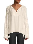 Love Sam Embroidered Long-sleeve Top