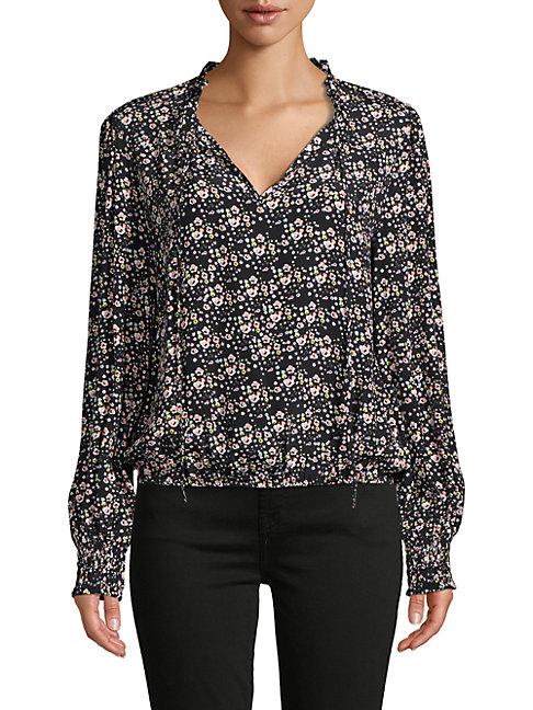 Sanctuary Resolution Smocked Floral Blouse