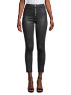 7 For All Mankind High-rise Coated Ankle Skinny Jeans