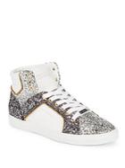 Alessandro Dell'acqua Embellished High-top Leather Sneakers