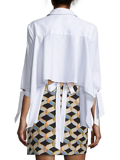 Milly Avery Spread Collar Top