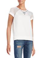 Romeo & Juliet Couture Embellished Neck Top