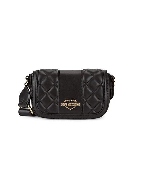 Love Moschino Mini Quilted Faux Leather Shoulder Bag