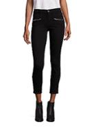 7 For All Mankind Denim Zip Detail Ankle Skinny Jeans