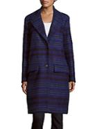 Maje Striped Wool-blend Coat