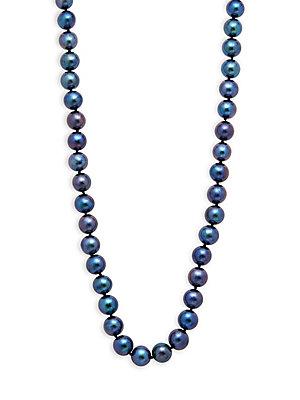 Masako Pearls 8-8.5mm Black Pearl & 14k Yellow Gold Necklace