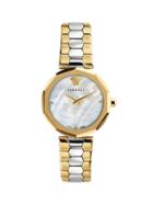 Versace Idyia Two-tone Stainless Steel & Mother-of-pearl Bracelet Watch