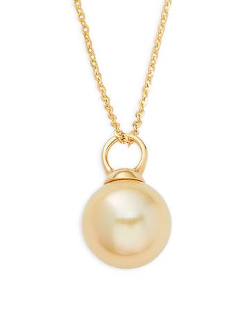 Tara Pearls 14k Yellow Gold & 11-12mm Round Golden South Sea Pearl Necklace