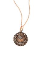 Effy 14k Rose Gold Pendant Solid Fill Necklace