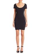Alexander Wang Rib-knit Scoopneck Fitted Dress