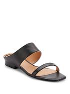 Halston Heritage Leather Square Open-toe Sandals