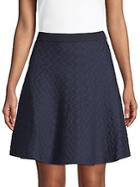 Saks Fifth Avenue Chevron Flared Skirt