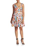 Betsey Johnson Floral Print Fit-and-flare Dress